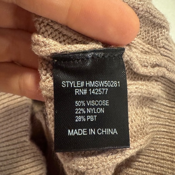 Women’s Tan Haute Monde Knit Sleeveless Sweater Vest - Picture 6 of 6